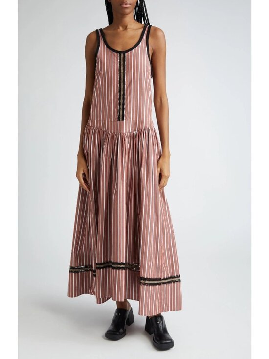 Diotima Dresses & Skirts - Diotima Pocomania Women's Striped Cotton Maxi Summer Dress Size 4 / US L